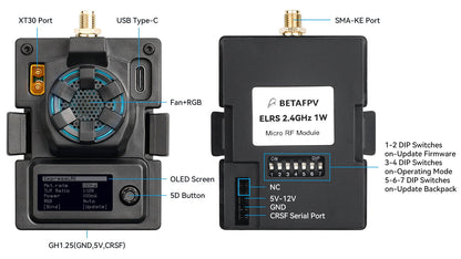 BetaFPV ELRS Micro TX Module 2.4Ghz 1W
