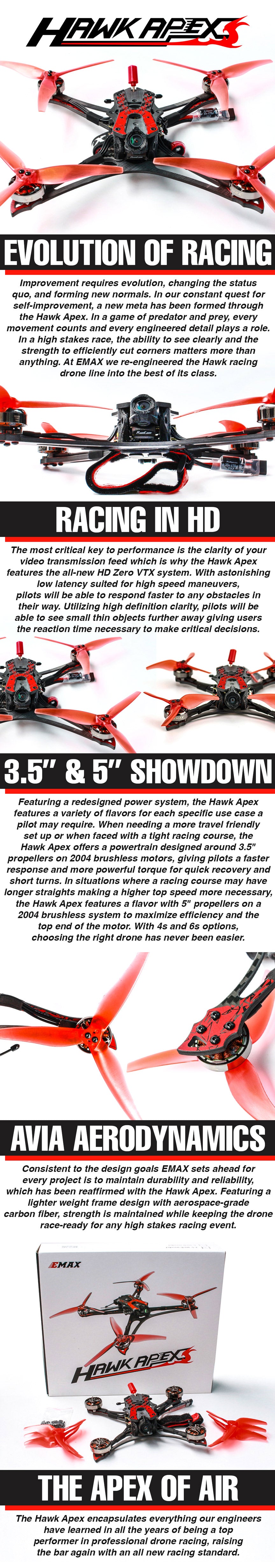 EMAX Hawk Apex 5" HDZero HD Racing Drone