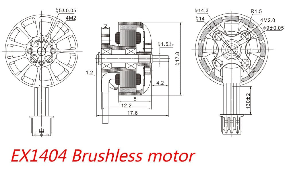 HappyModel EX1404 Brushless Motor (2700kV, 3500kV) for Crux35