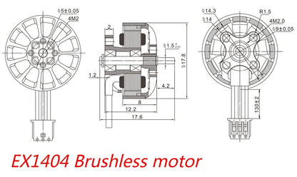 HappyModel EX1404 Brushless Motor (2700kV, 3500kV) for Crux35