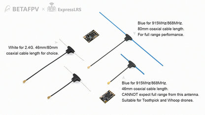 BetaFPV Dipole T Antenna (2pcs) (2.4GHz / 868MHz)