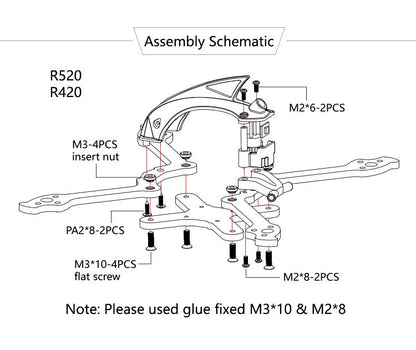 (EOL) FPVracer R420 Ultralight 4" Long Range Quadcopter Frame [SL4]