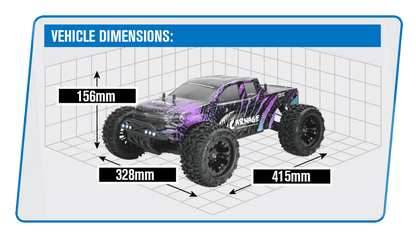 FTX Carnage 2.0 Brushless 1/10 4WD RTR RC Monster Truck