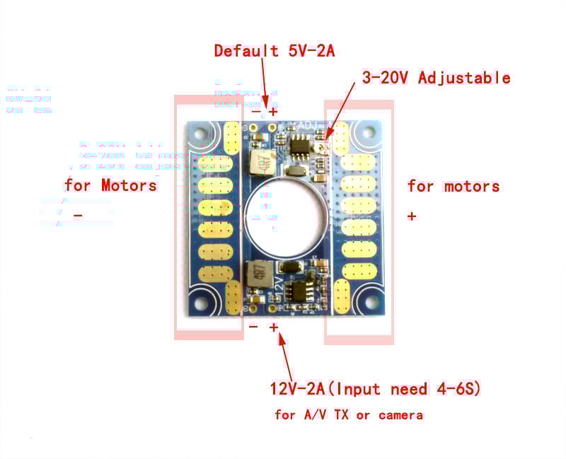 100A Power Distribution Board w/ 2x BEC