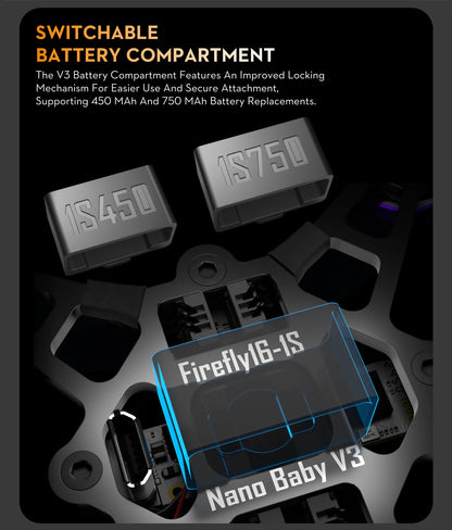 Firefly16 1S Nano Baby V3 Walksnail (ELRS 2.4)