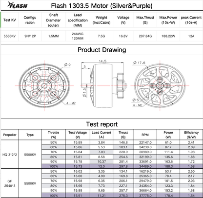FlyFishRC Flash 1303.5 5500kV FPV Motor