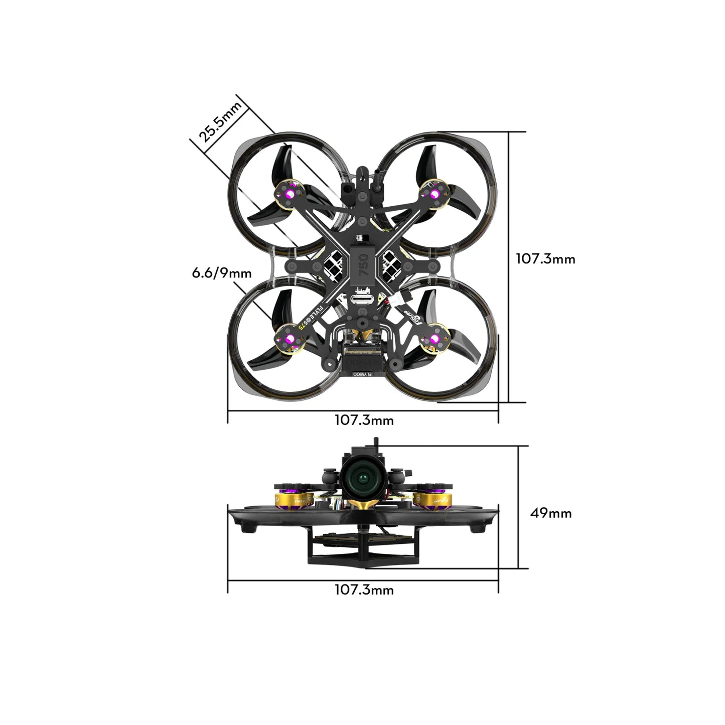 Flylens 75 DJI O4 Wide 2S Whoop FPV Drone