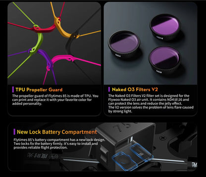Flytimes 85 HD O3Lite / O4 Lite 2S Micro Drone