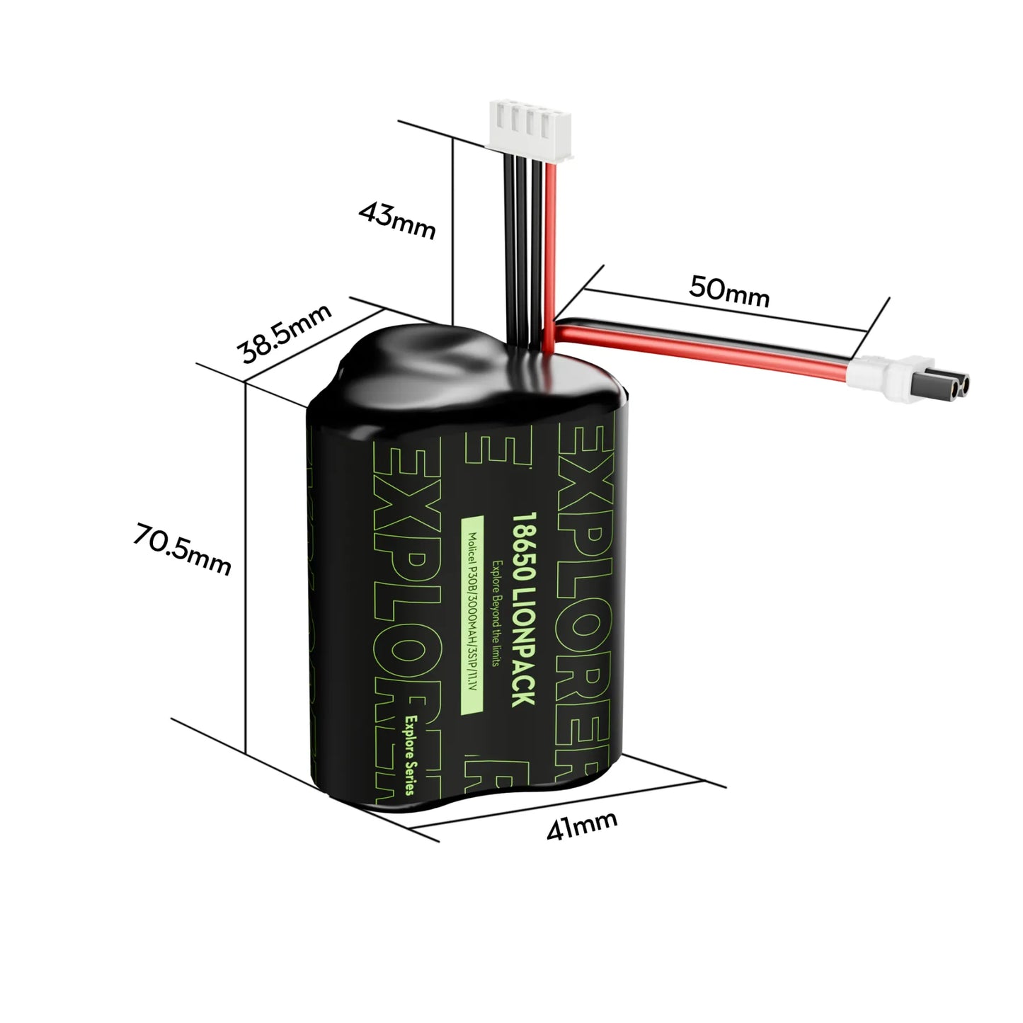 Flywoo Explorer Molicell P30B 18650 3S1P 3000mAh Li-Ionpack Battery