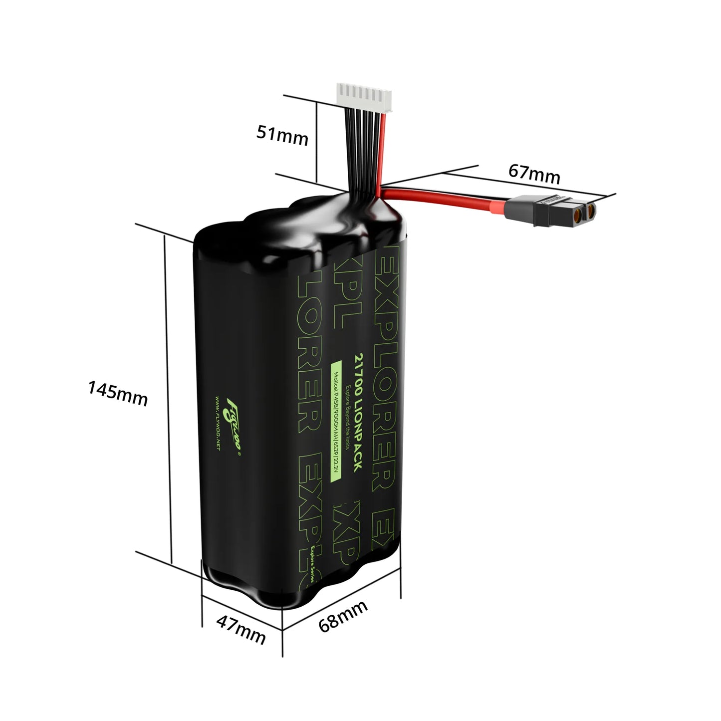 Flywoo Explorer Molicell P45B 21700 6S2P 9000mAh Lionpack Battery