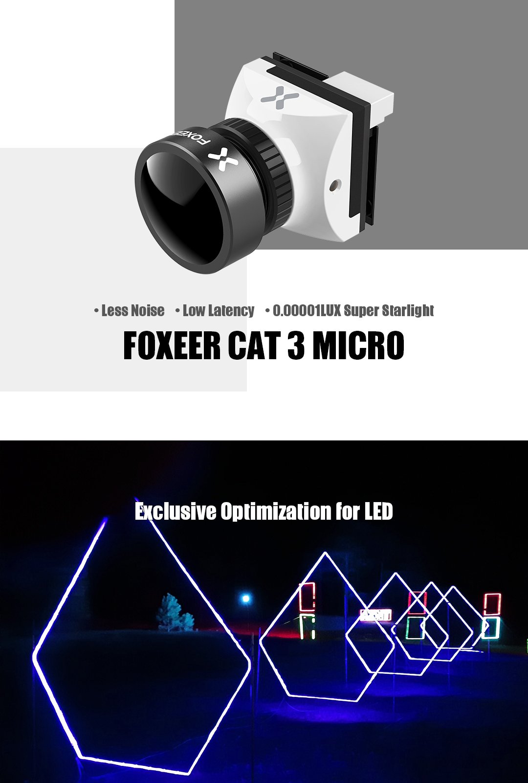 Foxeer Cat 3 Micro - 1200TVL Super Low Light FPV Night Camera