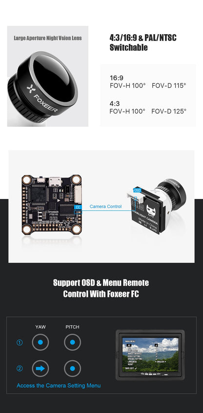Foxeer Cat 3 Micro - 1200TVL Super Low Light FPV Night Camera
