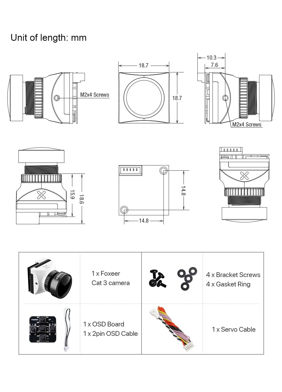 Foxeer Cat 3 Micro - 1200TVL Super Low Light FPV Night Camera