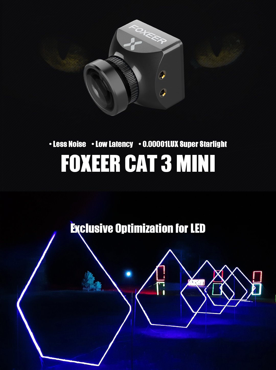 Foxeer Cat 3 Mini - 1200TVL Super Low Light FPV Night Camera