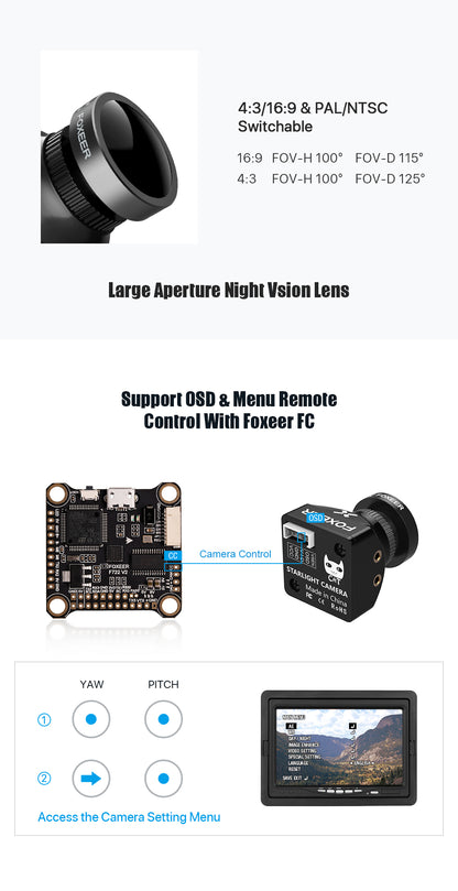 Foxeer Cat 3 Mini - 1200TVL Super Low Light FPV Night Camera