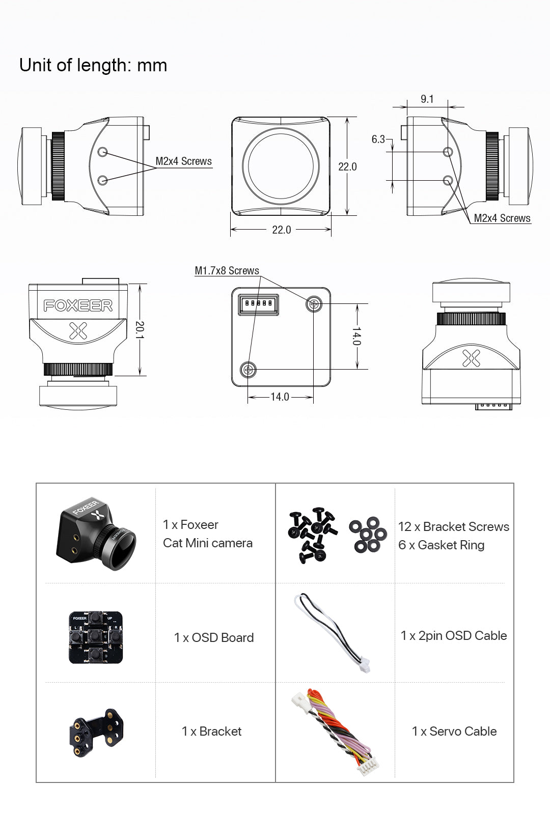Foxeer Cat 3 Mini - 1200TVL Super Low Light FPV Night Camera