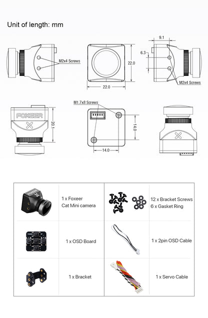 Foxeer Cat 3 Mini - 1200TVL Super Low Light FPV Night Camera