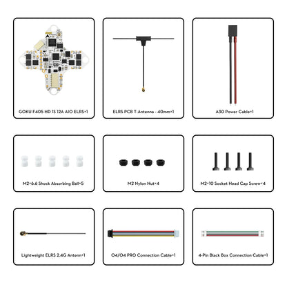 GOKU F405 HD 1S 12A AIO Plug & Play O4/O4 Pro