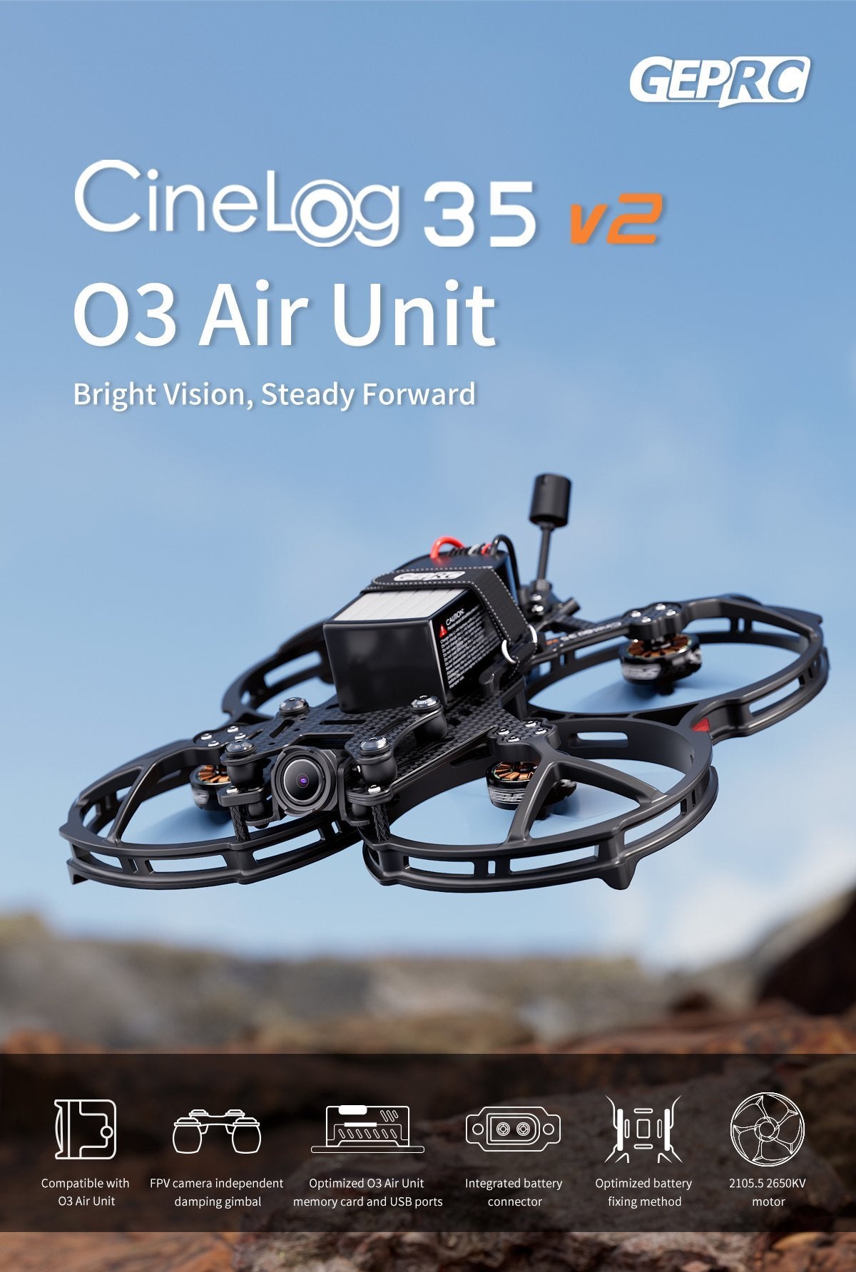 GEPRC CineLog35 V2 Analog FPV Drone (TBS and GPS)