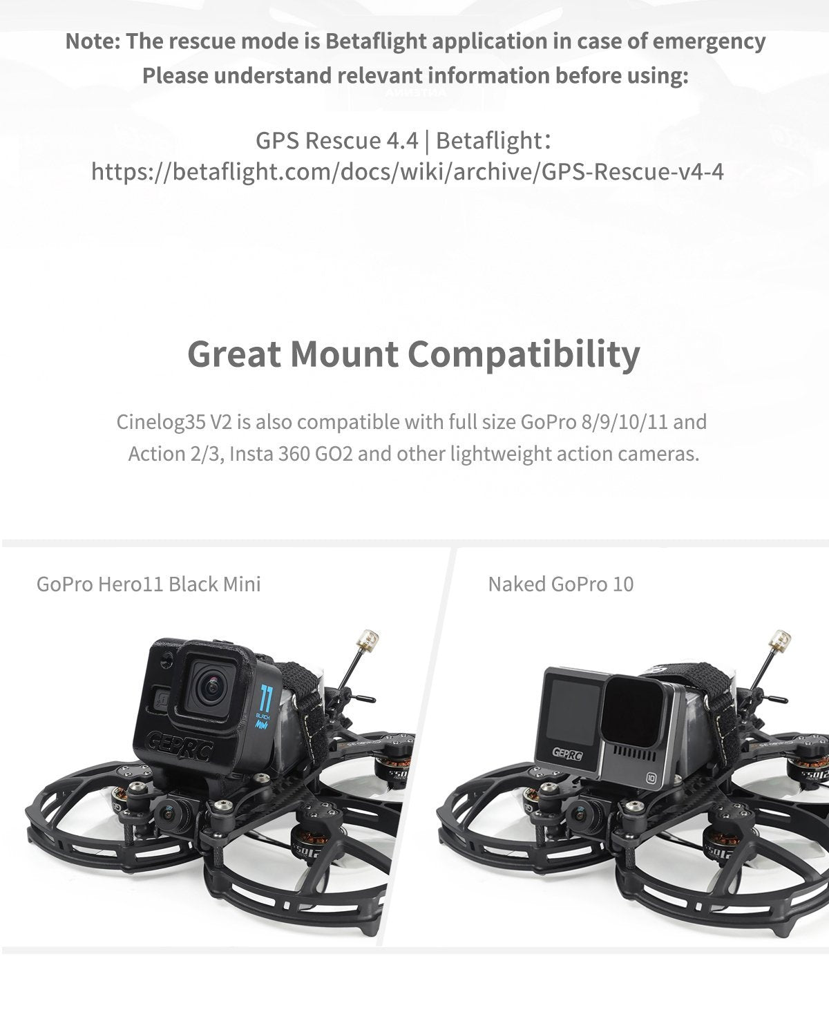 GEPRC CineLog35 V2 Analog FPV Drone (TBS and GPS)