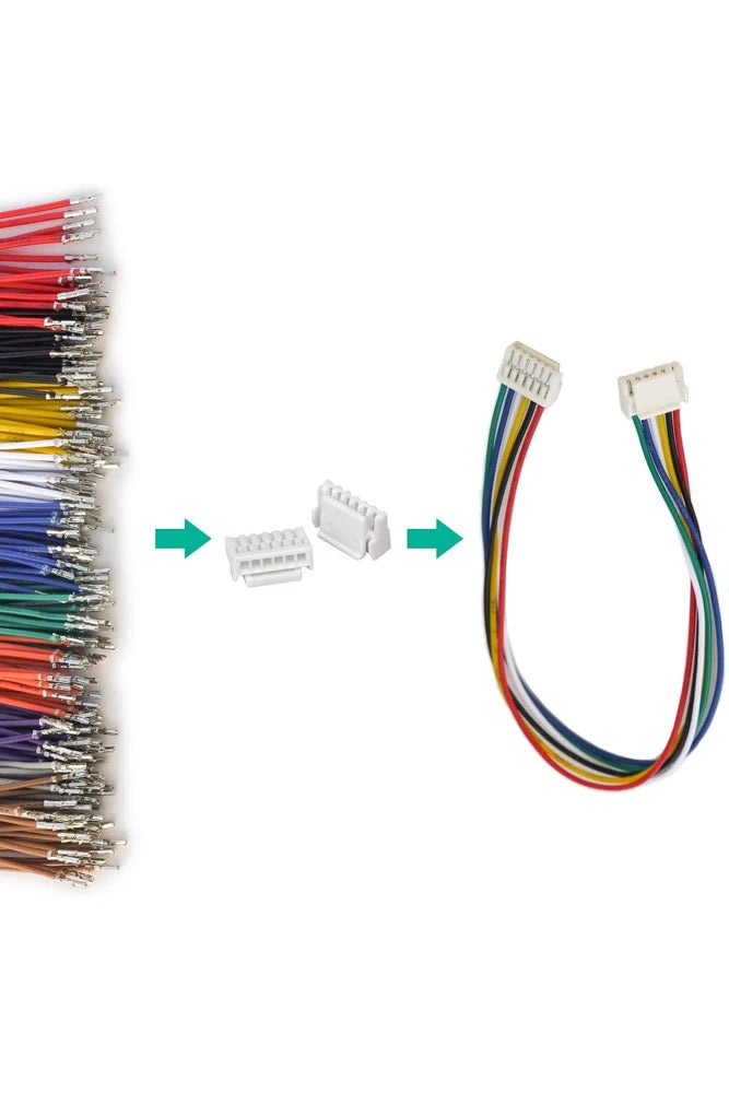 JST GH 1.25mm Custom Cable Master Kit - Pre-Crimped Silicone Wires (2-10 Pin)