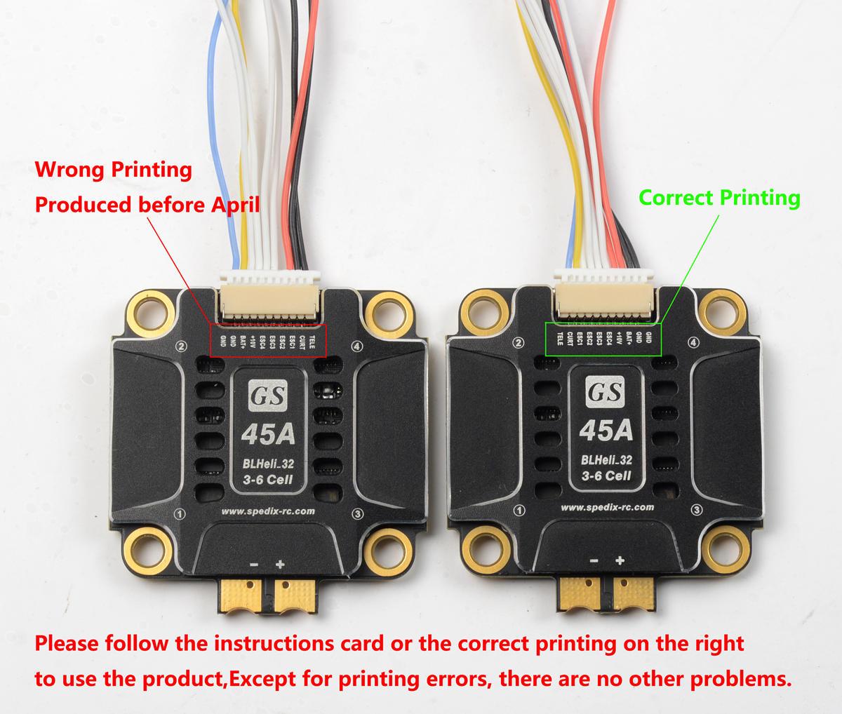 Spedix GS45A 4in1 Blheli_32 45A ESC (2-6S)