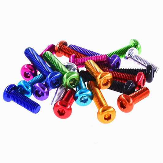 10pc M3x25 Allen Key Button Head Pack Coloured Aluminum 7075