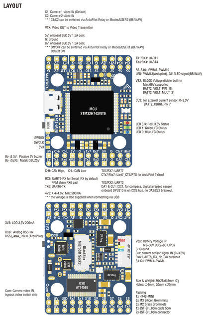 Matek H743-MINI V3 Flight Controller