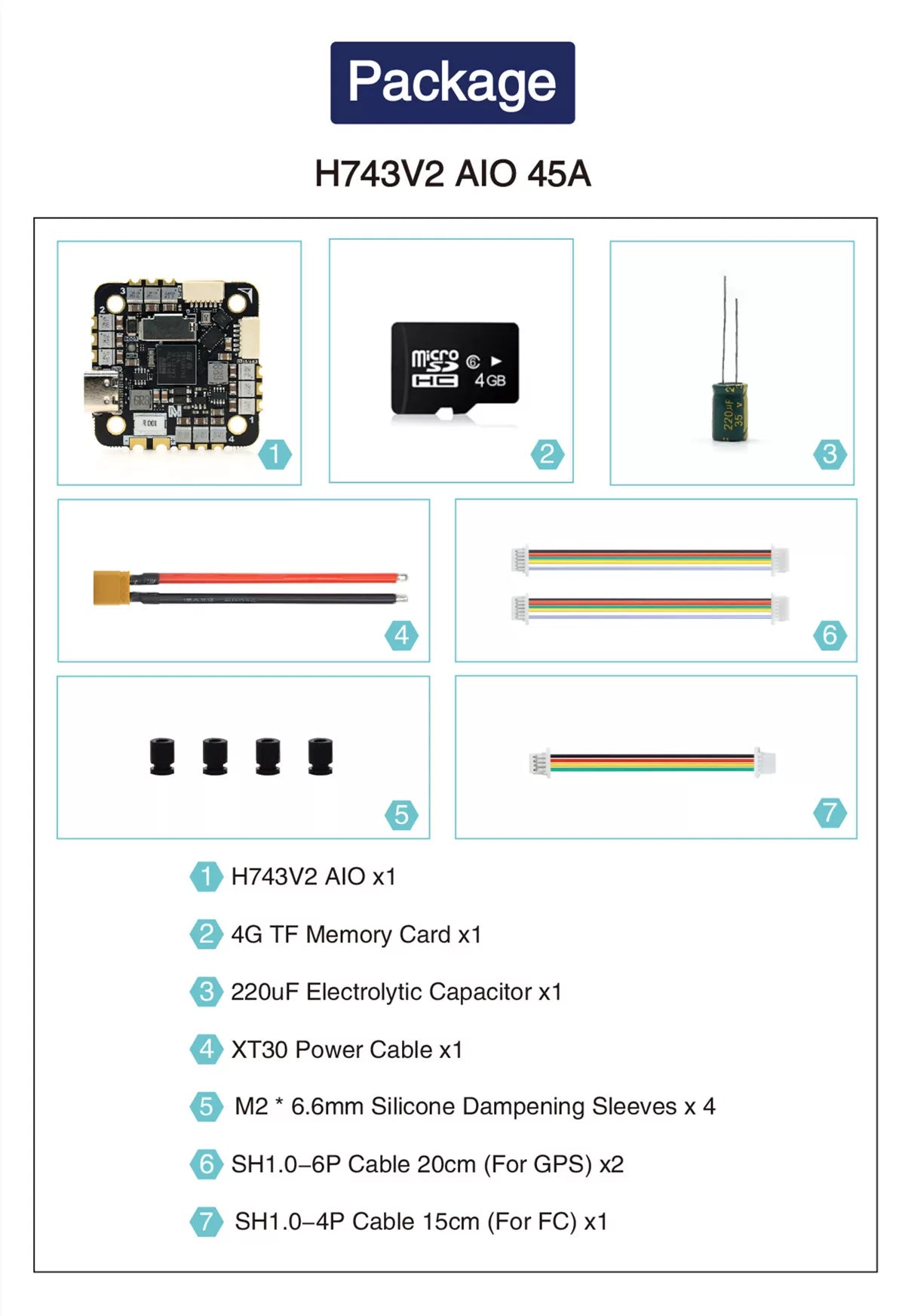 MicoAir MicoAir743v2 AIO - H743 AIO 45A Flugregler - Ardupilot