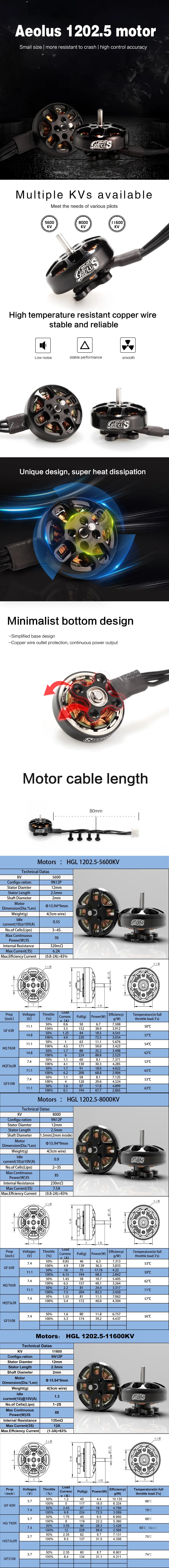 HGLRC Aeolus 1202.5 Brushless Motor