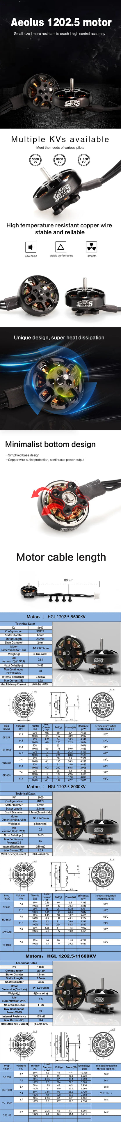HGLRC Aeolus 1202.5 Brushless Motor