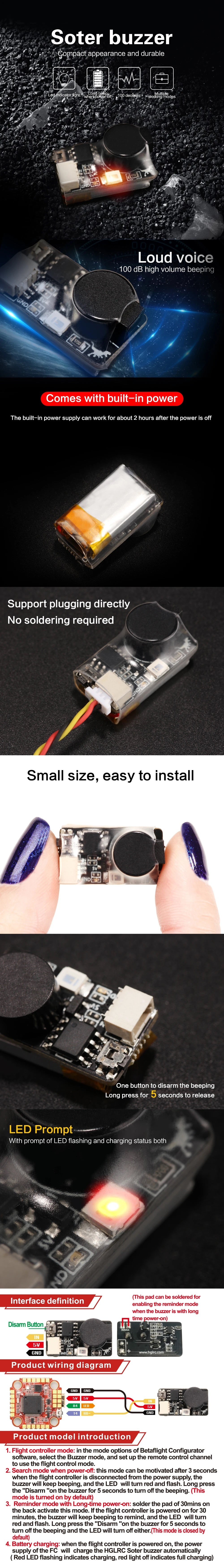 HGLRC Soter FPV Drone Buzzer