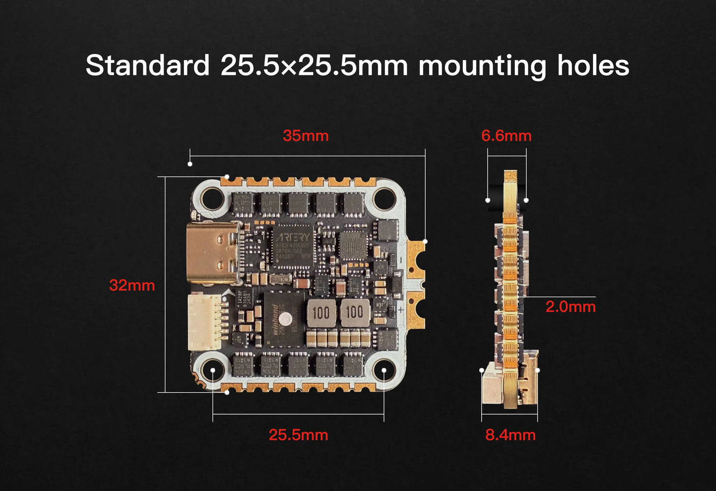 Hummingbird 255 AIO Flight Controller AT32F435 AM32 50A 3-6S