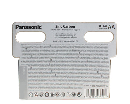 Panasonic Zinc AA R6 UM3 Batteries 8 Pack