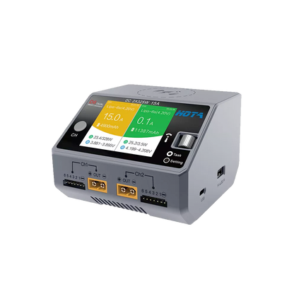 HOTA D6 Pro Dual Charger 1-6S AC200W/DC650W 15A w/ wireless cellphone charging