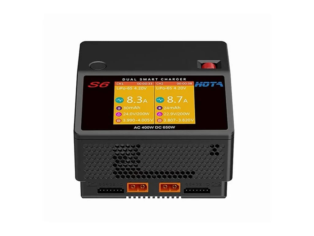 HOTA S6 400W 15A 1-6S Dual Channel AC/DC Smart Charger