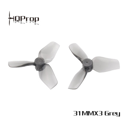 HQ Micro Tiny Whoop Props 31mmx3 3 blade (1mm shaft) (2CW+2CCW)