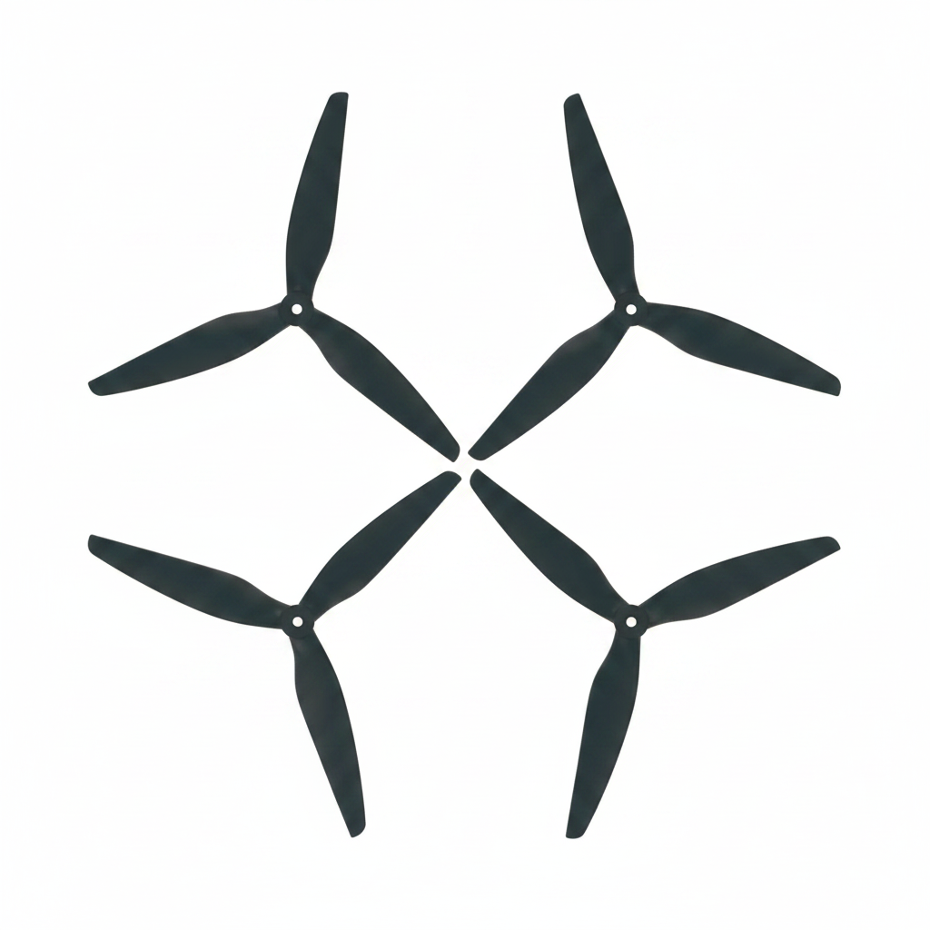 HQProp MacroQuad 9x5x3 Tri-Blade 9-Inch Propellers - Glass Fiber Reinforced (2CCW+2CW)