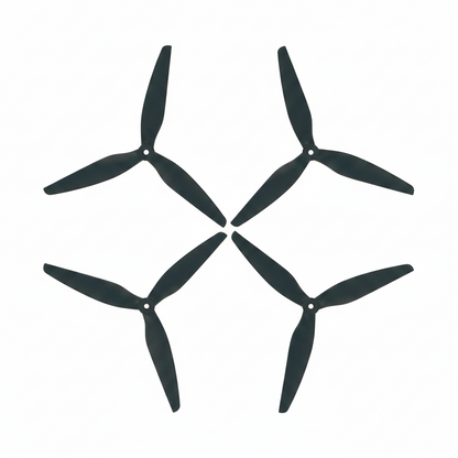HQProp MacroQuad 9x5x3 Tri-Blade 9-Inch Propellers - Glass Fiber Reinforced (2CCW+2CW)