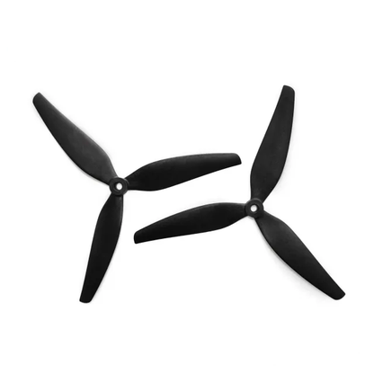 Two black propellers on a white background