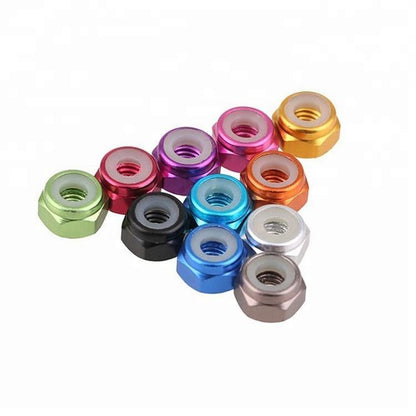 10 écrous frein M5 en nylon, pack CW Aluminium