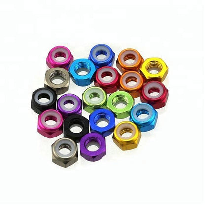 10 écrous frein M5 en nylon, pack CW Aluminium