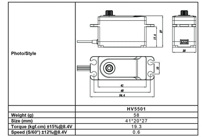 FrSky Xact HV5501 LOW HV 8.4V Servo