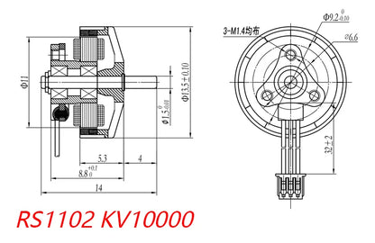 Happymodel RS1102 KV10000 Brushless Motor