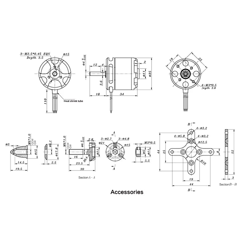 SunnySky X2814 1100KV V3 Brushless Motor