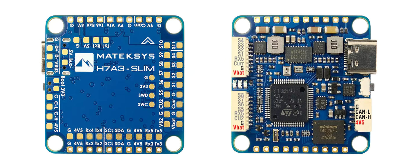 Matek MATEKSYS H7A3-SLIM Flight Controller - 2-8S STM32H7