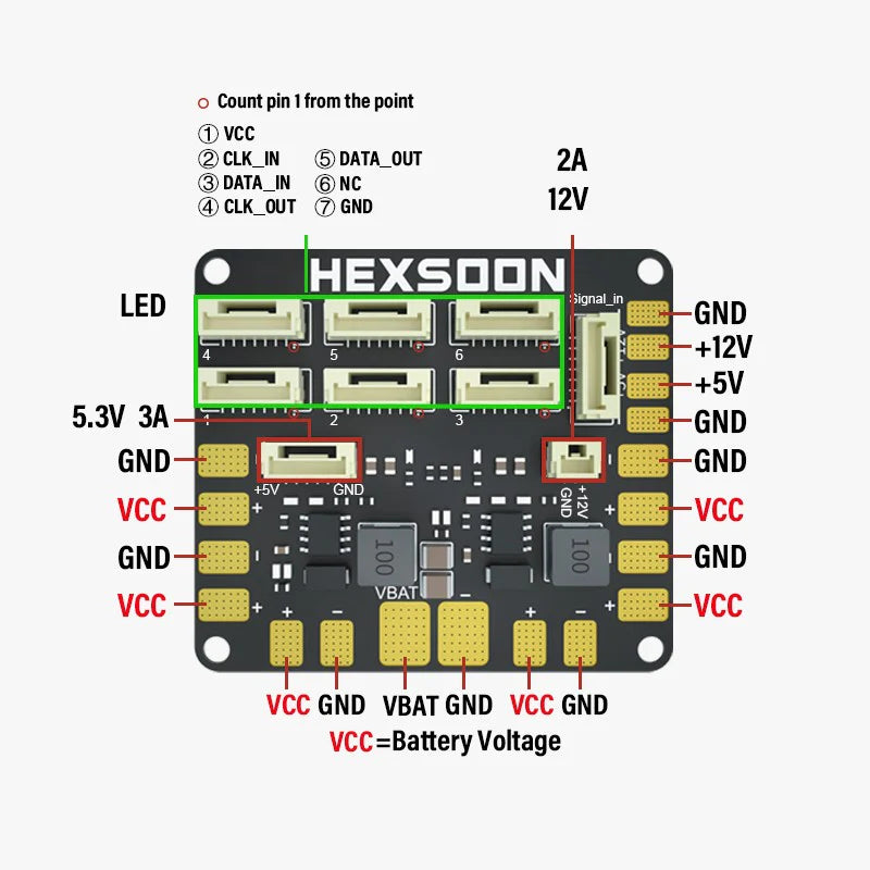 HexSoon 40A Power Distribution Board