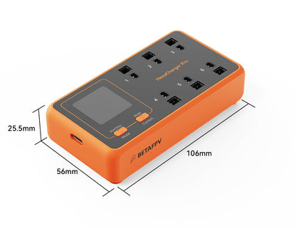 BETAFPV HexaCharger: 6-Port 1S LiPo Charger (BT2.0/PH2.0)