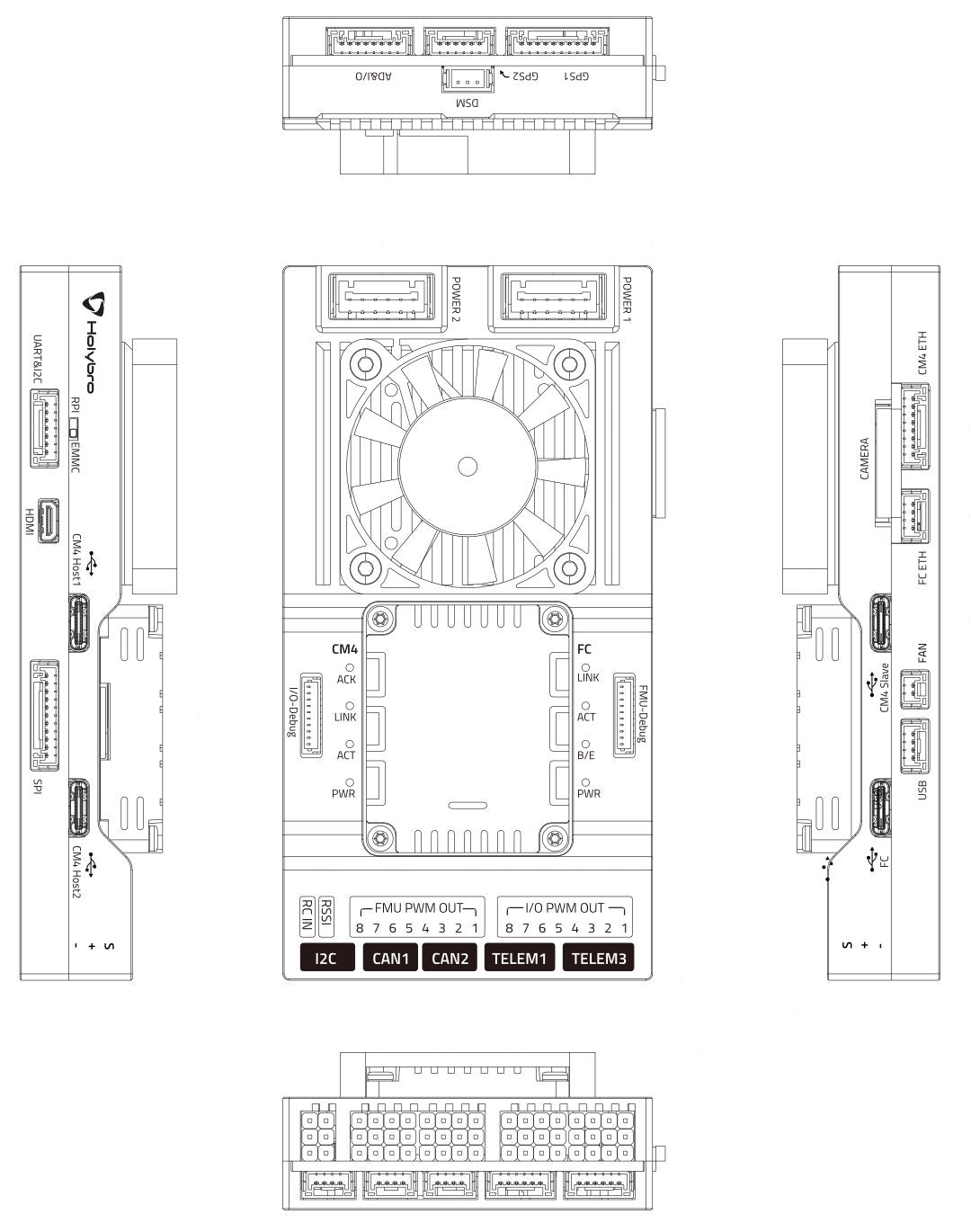 Pixhawk RPi CM4 Baseboard + PM03D [SL4]