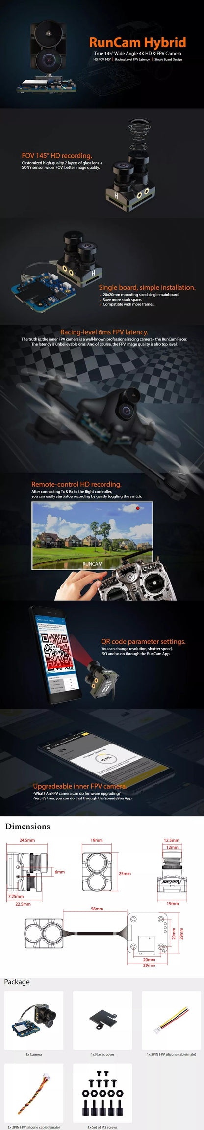 RunCam Hybrid - Dual 4K HD & FPV Camera